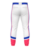 Custom White Blue Red Baseball Pants | Wholesale Team Uniform Pants for Bulk Orders