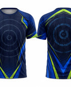 Blue & Lime Axe Throwing Jersey – Bulk Team Jersey, Low MOQ, Wholesale Performance Sportswear