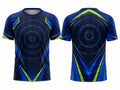 Blue & Lime Axe Throwing Jersey – Bulk Team Jersey, Low MOQ, Wholesale Performance Sportswear
