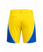 Men’s Yellow & Blue Golf Shorts – Athletic Performance Wear