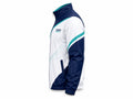 Custom White Navy Tennis Warm Up Jacket Teal Team Jacket for Clubs