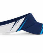 Custom Navy Tennis Visor Cap – White Teal Team Sports Visor for Clubs