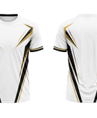 Custom Cornhole League T-Shirt – White Black Yellow Teamwear for Wholesale Buyers