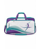 Custom Dance Team Duffle Bag | Wholesale Dancer Kit Bag | Purple White | Apparels Bridge
