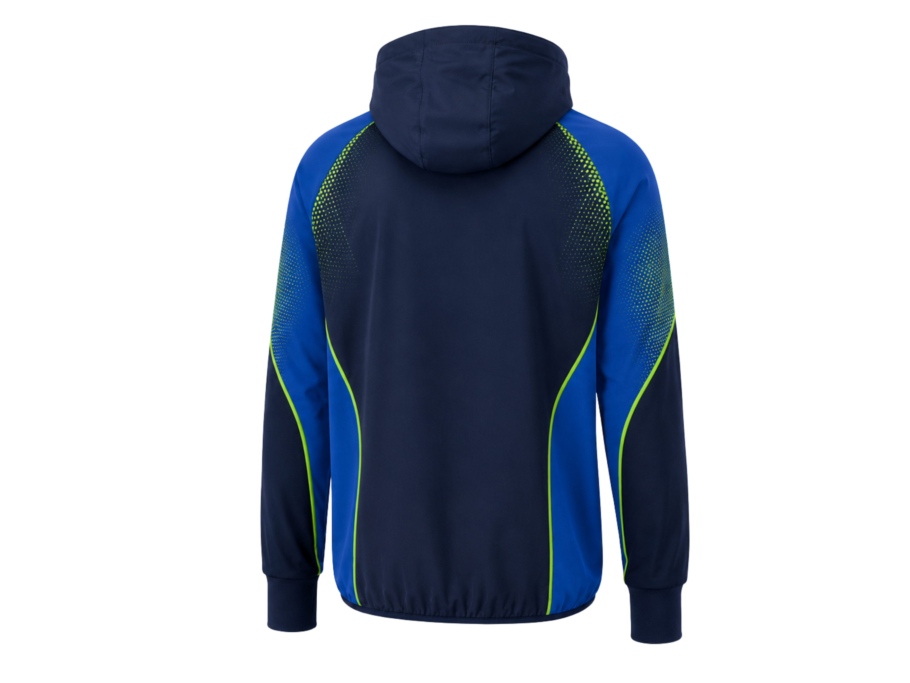 Custom Navy Volleyball Hoodie Jacket – Blue Lime Team Warm-Up Hoodie