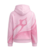 Custom Gymnastics Team Hoodie | Wholesale Gym Club Full-Zip Hoodie | Light Pink White | Apparels Bridge