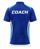 Custom Blue Volleyball Coach Jersey – Short Sleeve Team Polo for Coaches