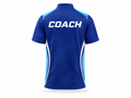Custom Blue Volleyball Coach Jersey – Short Sleeve Team Polo for Coaches