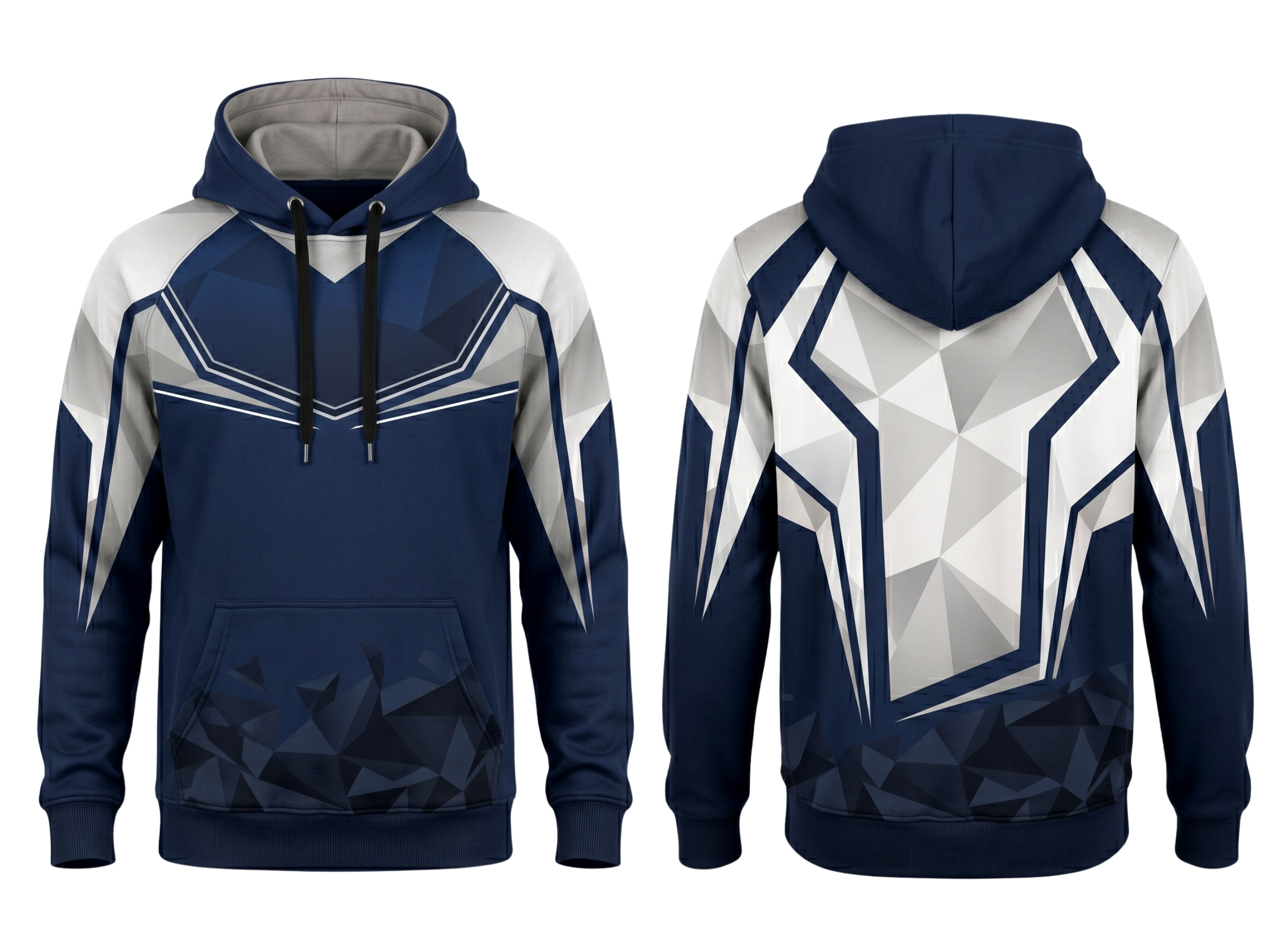 Custom Combat Walkout Hoodie – Navy White Fight Teamwear for Wholesale Buyers