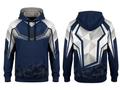 Custom Combat Walkout Hoodie – Navy White Fight Teamwear for Wholesale Buyers