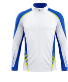 Custom White Blue Soccer Tracksuit | Wholesale Team Warmup Jacket and Pants Set