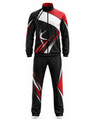 Custom Dance Team Warm-Up Set | Wholesale Dance Studio Jacket and Pants Set | Black Red White | Apparels Bridge