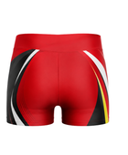 Custom Red Volleyball Spandex Shorts – Black White Team Compression Shorts