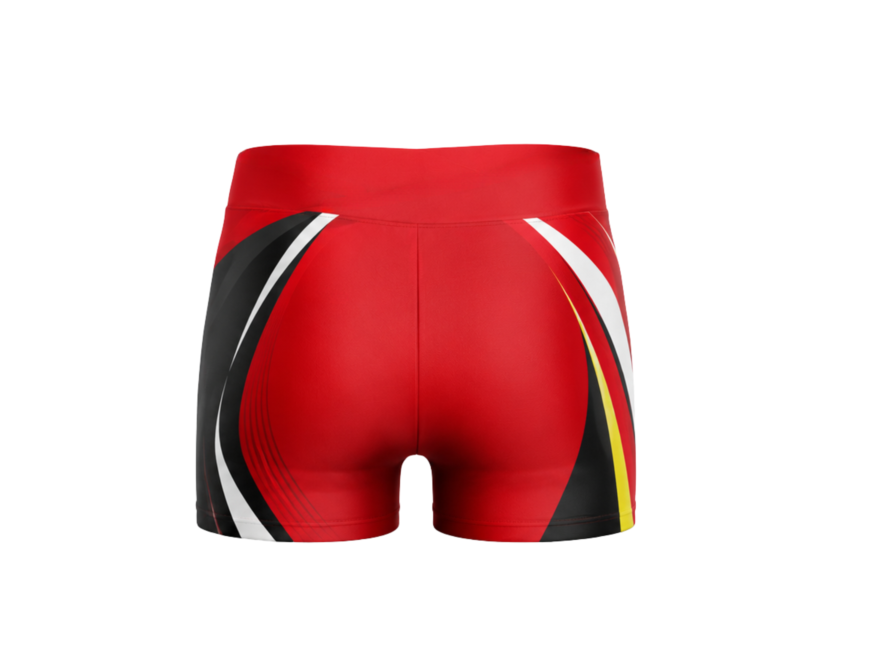 Custom Red Volleyball Spandex Shorts – Black White Team Compression Shorts