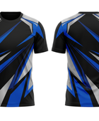 Custom Combat Gym Training Shirt – Black Blue Fight Team Shirt for Wholesale Buyers
