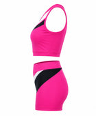 Custom Pink Cheer Practice Wear Set – One Shoulder Crop Top & Shorts