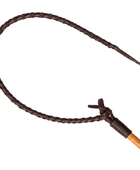 Wooden Handle Hunting Leather Whip – Tan Brown | B2B Low MOQ