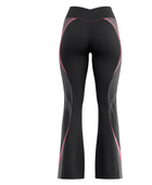 Custom Training and Lifestyle Flared Leggings | Wholesale Gym Leggings | Black Pink | Apparels Bridge