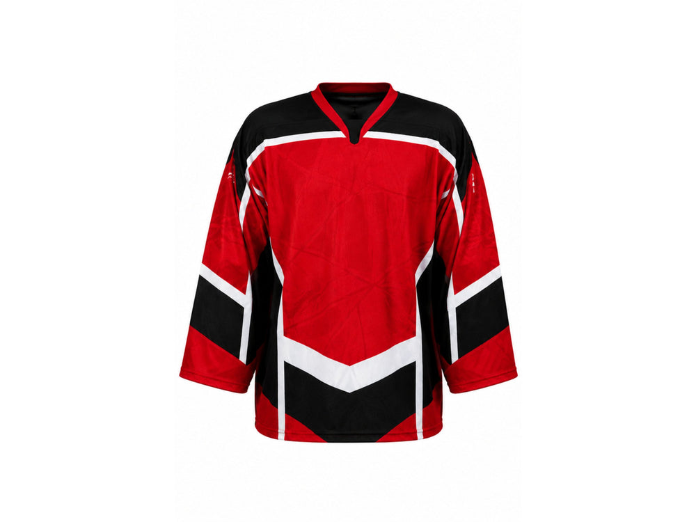 Custom Red Goalie Hockey Jersey – Wholesale Team Jersey for Clubs front design preview