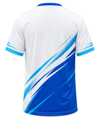 Custom White Blue Sublimated Tennis Shirt – Team Jersey for Clubs