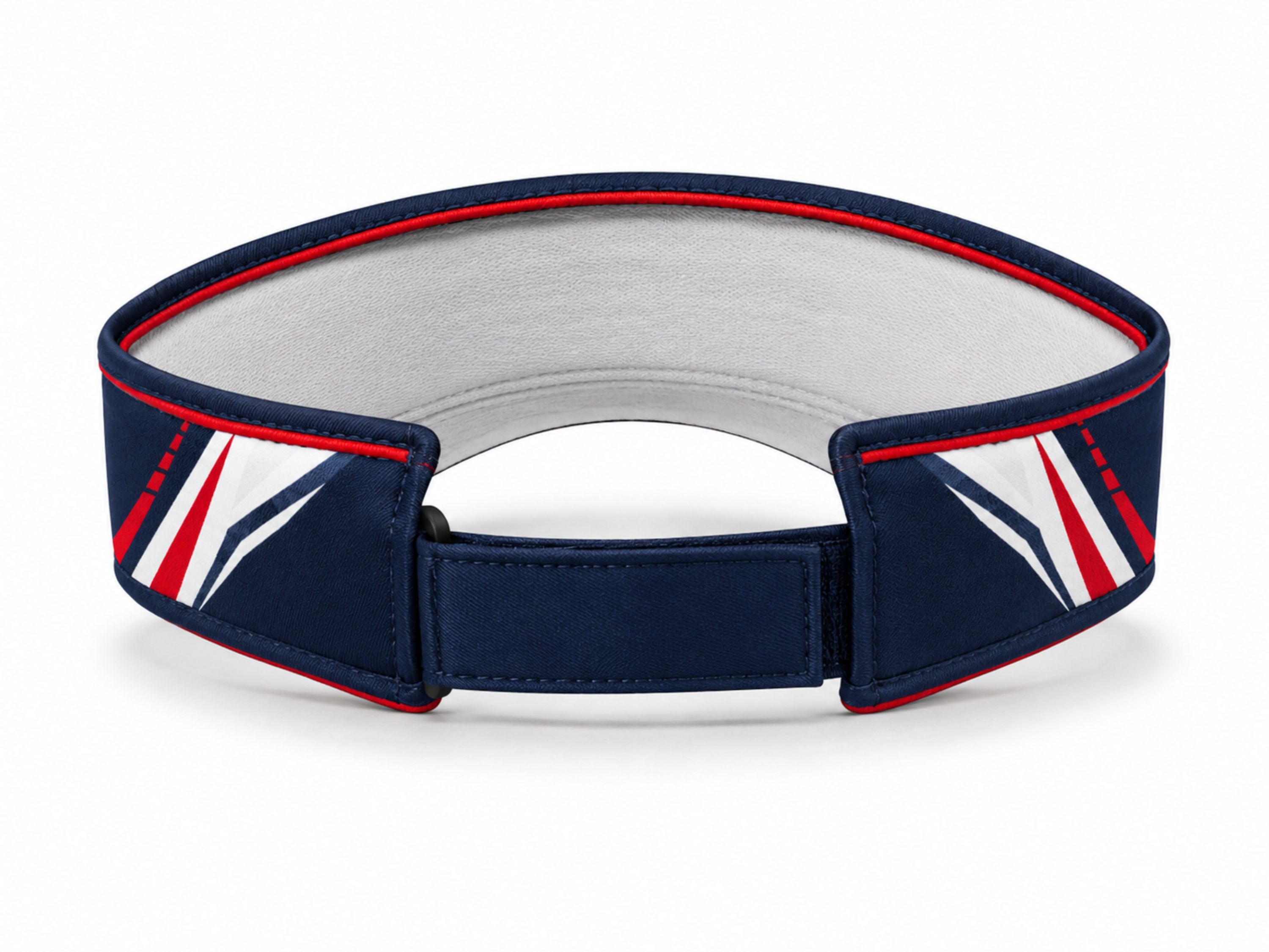 Custom Navy Red Softball Visor Cap – Wholesale Team Sun Visor for Clubs