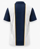 Custom Training and Lifestyle Polo Shirt | Wholesale Gym Team Polo | White Navy Gold | Apparels Bridge