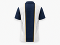 Custom Training and Lifestyle Polo Shirt | Wholesale Gym Team Polo | White Navy Gold | Apparels Bridge