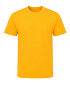 Crew Neck Work T-Shirt – Wholesale Staff Uniform Top with Low MOQ in Yellow