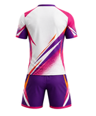 Custom White Purple Soccer Uniform | Wholesale Jersey and Shorts Set for Bulk Team Orders