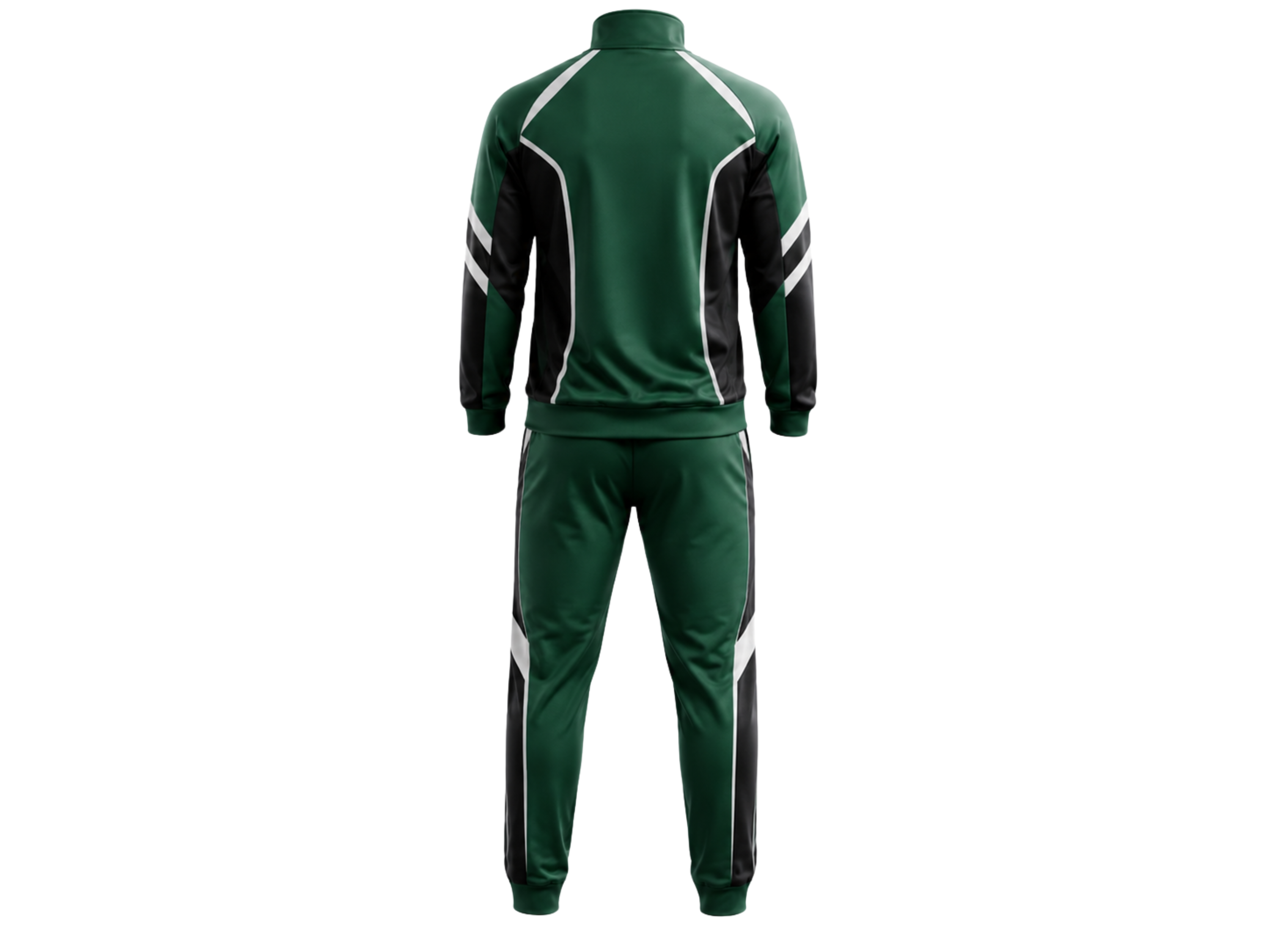 Custom Green Rugby Warmup Tracksuit | Wholesale Team Jacket and Pants Set for Bulk Orders