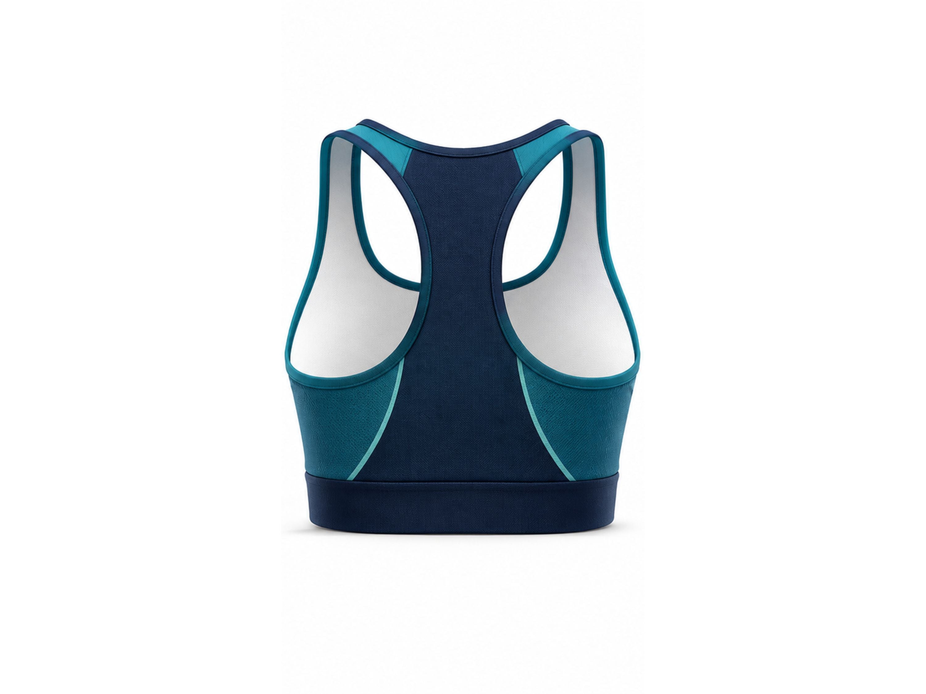 Teal & Navy Basketball Bra – Athletic Performance Bra, Wholesale Bulk, Low MOQ