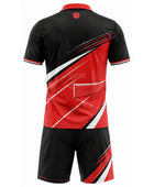 Custom Men's Pickleball Polo and Shorts Set | Wholesale Pickleball Team Uniform | Black Red White | Apparels Bridge