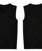 School V-Neck Sweater Vest Black | B2B Low MOQ Wholesale Manufacturer