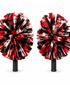 Custom Red Black Cheer Poms – Wholesale Cheerleading Pom Poms for Teams