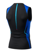 Custom Sleeveless Compression Shirt | Wholesale Training and Lifestyle Base Layer | Black Blue Red | Apparels Bridge