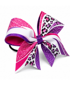 Custom Pink Purple Cheer Bow – Wholesale Cheerleading Hair Bow for Teams