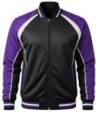 Custom Black Purple Softball Dugout Jacket – Wholesale Team Warm-Up Jacket