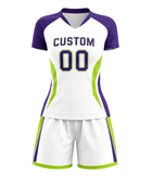 Custom White Girls Flag Football Uniform – Short Sleeve Jersey & Pants Set