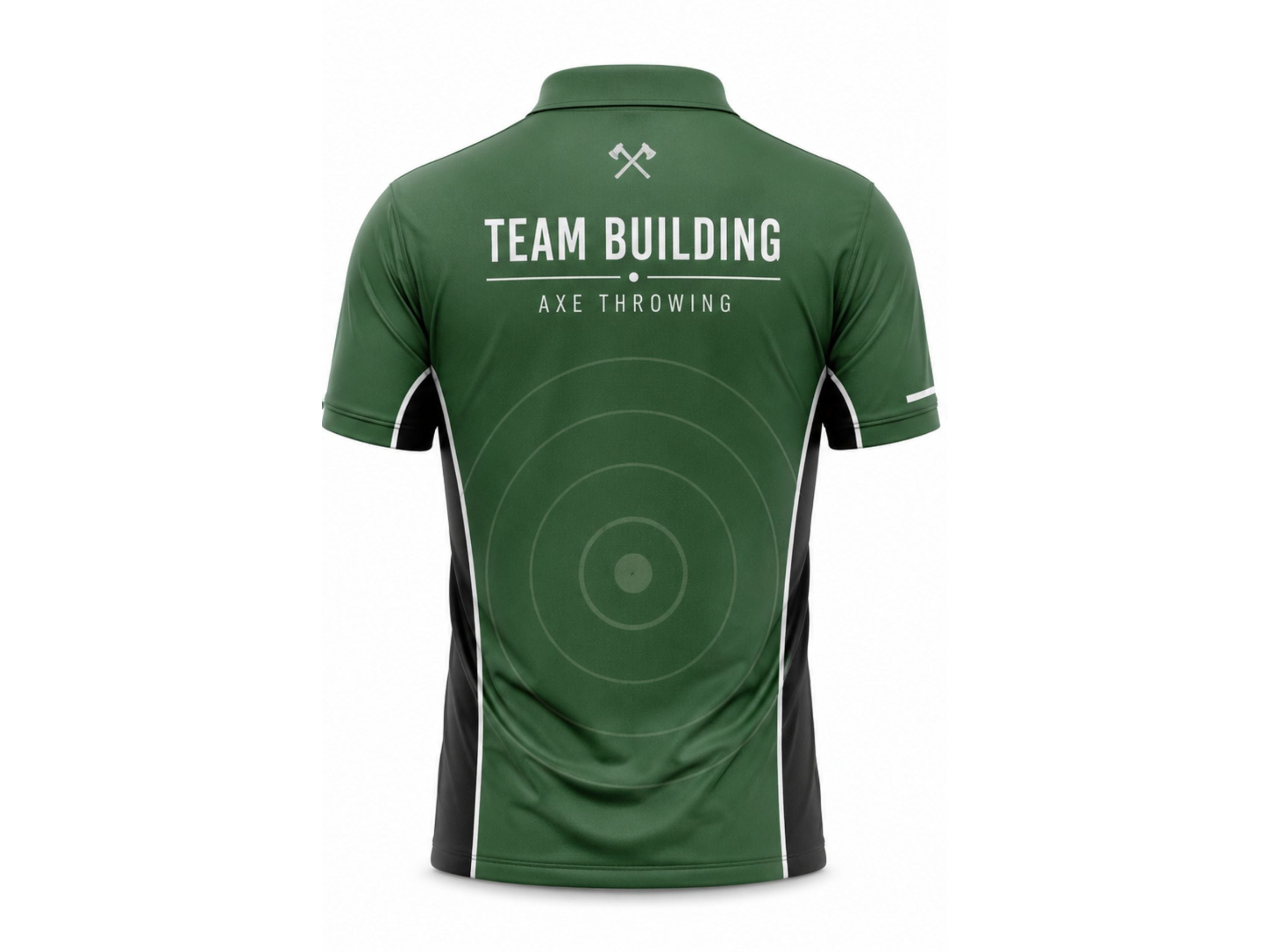 Sublimated Axe Throwing Polo Jersey – Green Custom Team Shirt