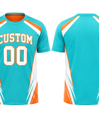 Custom Teal Orange Flag Football Reversible Jersey – Wholesale Team Jersey