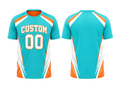 Custom Teal Orange Flag Football Reversible Jersey – Wholesale Team Jersey
