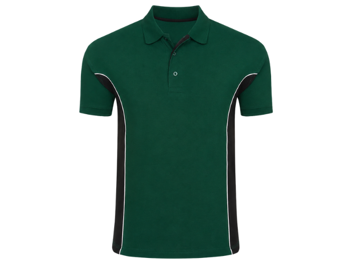 Custom Electrician Polo Shirt Green/Black Workwear Low MOQ Shirt front design preview