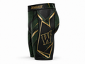 Custom Wrestling Compression Shorts | Wholesale Wrestling Team Shorts | Forest Green Gold | Apparels Bridge