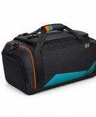 Custom Black Teal Flag Football Duffle Bag – Wholesale Team Sports Bag