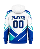 Custom White Blue Flag Football Hoodie – Wholesale Team Hoodie