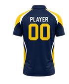 Custom Navy Yellow Rugby Training Polo | Wholesale Practice Shirt for Clubs and Bulk Orders