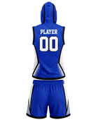 Custom Blue 7v7 Flag Football Uniform – Sleeveless Hooded Team Set