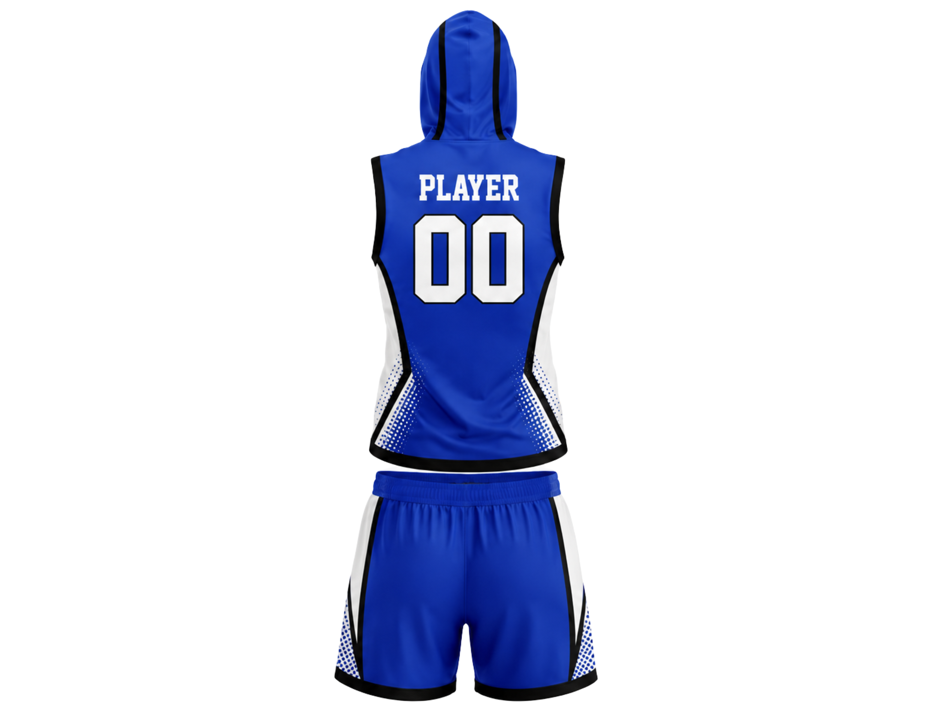 Custom Blue 7v7 Flag Football Uniform – Sleeveless Hooded Team Set
