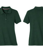 School Short Sleeve Fitted Stretch Piqué Polo Forest Green | B2B Low MOQ Wholesale