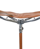Custom Tan Brown Leather Seat Shooting Stick Hunting B2B